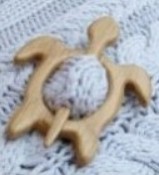 Wooden Turtle Shawl Pin
